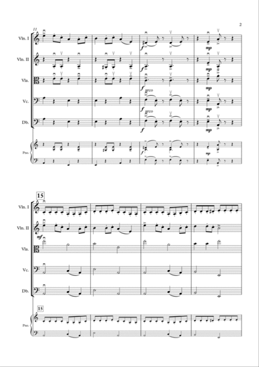 Dracula's Day Off String Orchestra scores gallery preview page 3