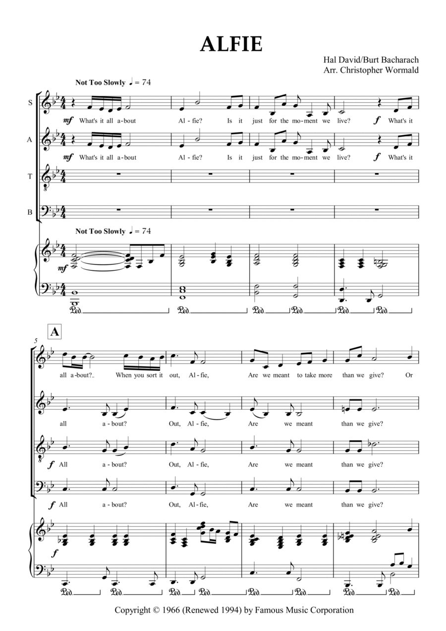 Alfie 4-Part scores gallery preview page 1