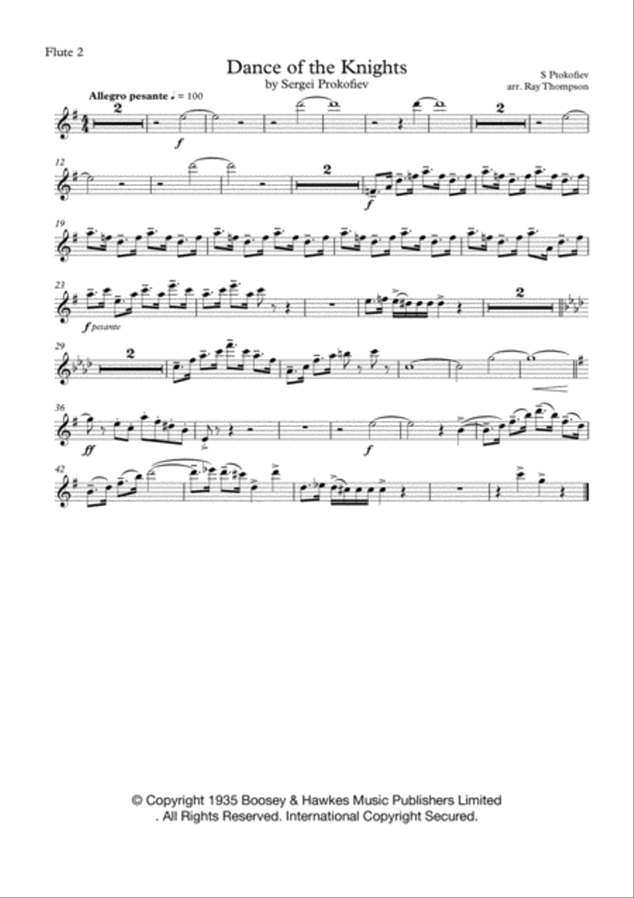 Dance Of The Knights Woodwind Quintet scores gallery preview page 6