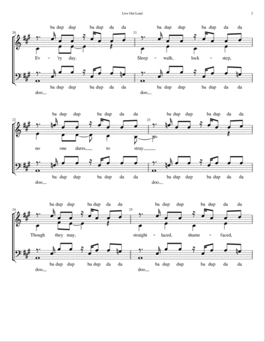 Live Out Loud 4-Part scores gallery preview page 3