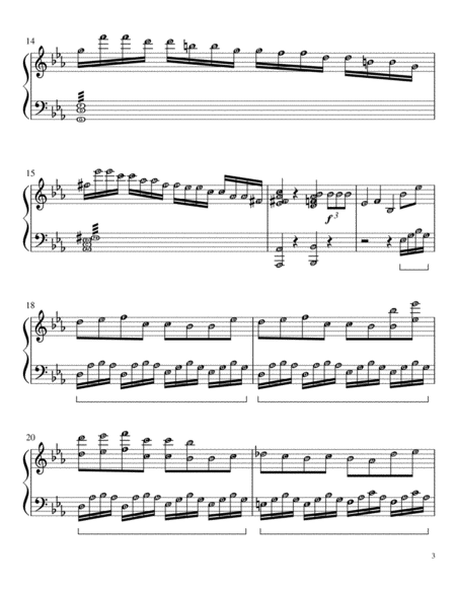 Beethoven's 5th Symphony (Piano Grade 3 - 4 Intermediate, with note names) image number null