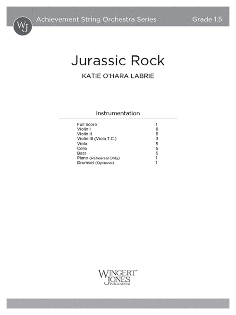Jurassic Rock (Score) Jurassic Rock (Score) String Orchestra scores gallery preview page 1