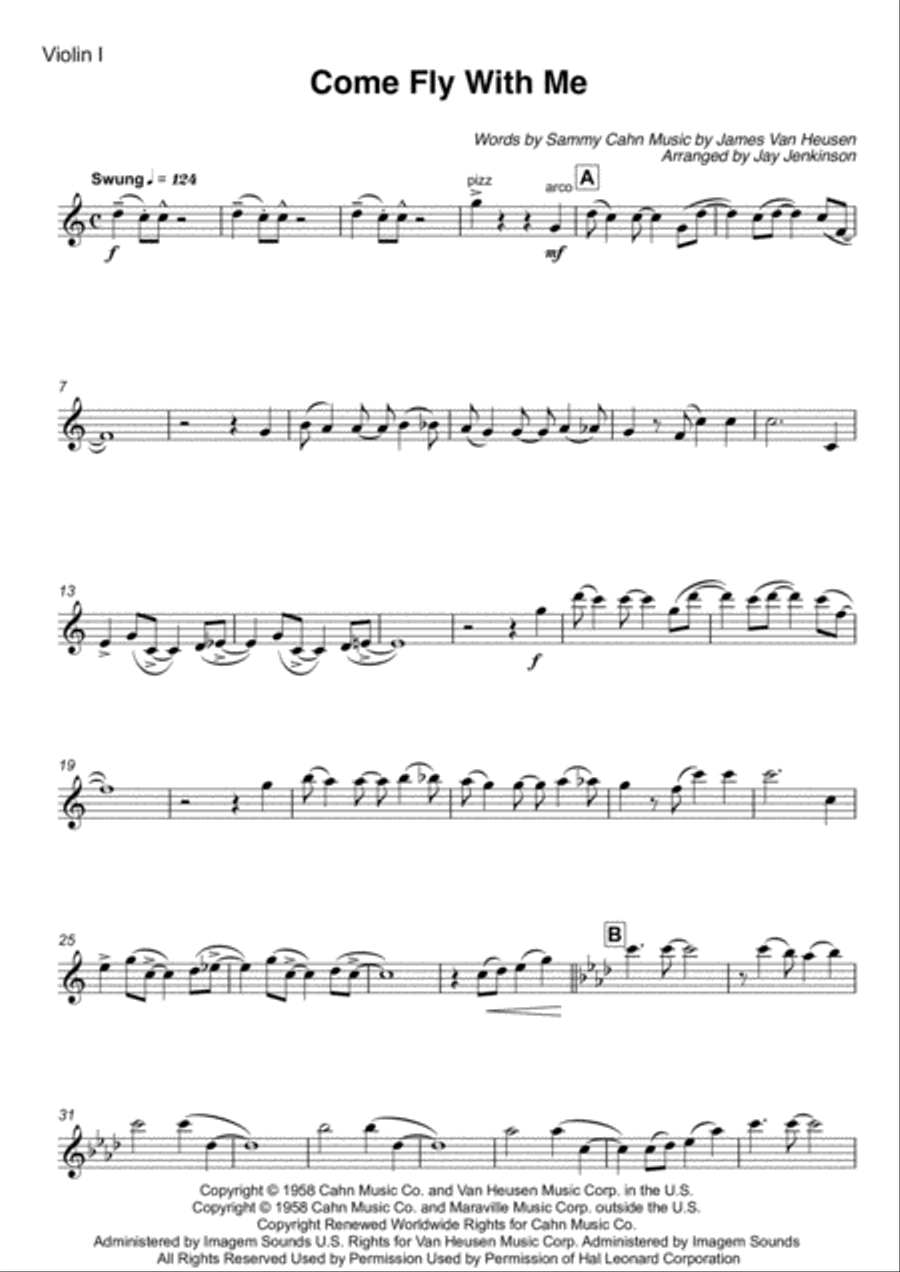 Come Fly With Me String Quartet scores gallery preview page 2