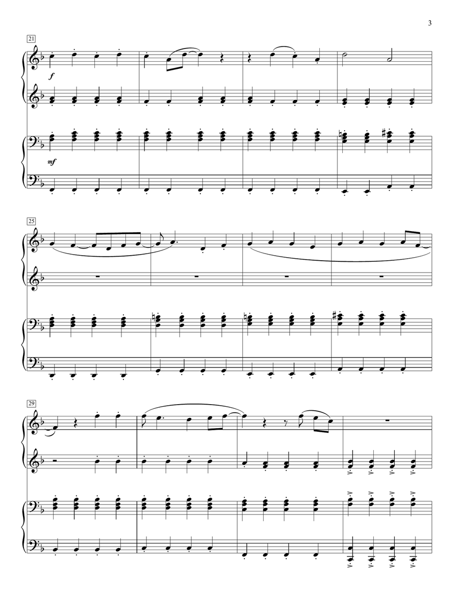 Mr. Blue Sky (arr. Kevin Olson) Piano Duet scores gallery preview page 3