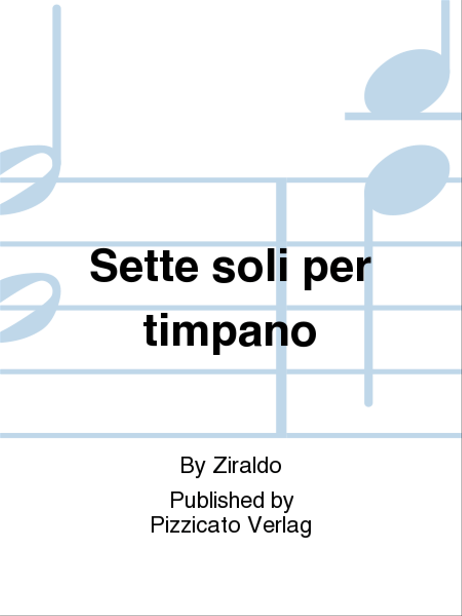 Sette soli per timpano Sette soli per timpano Percussion scores gallery preview page 1