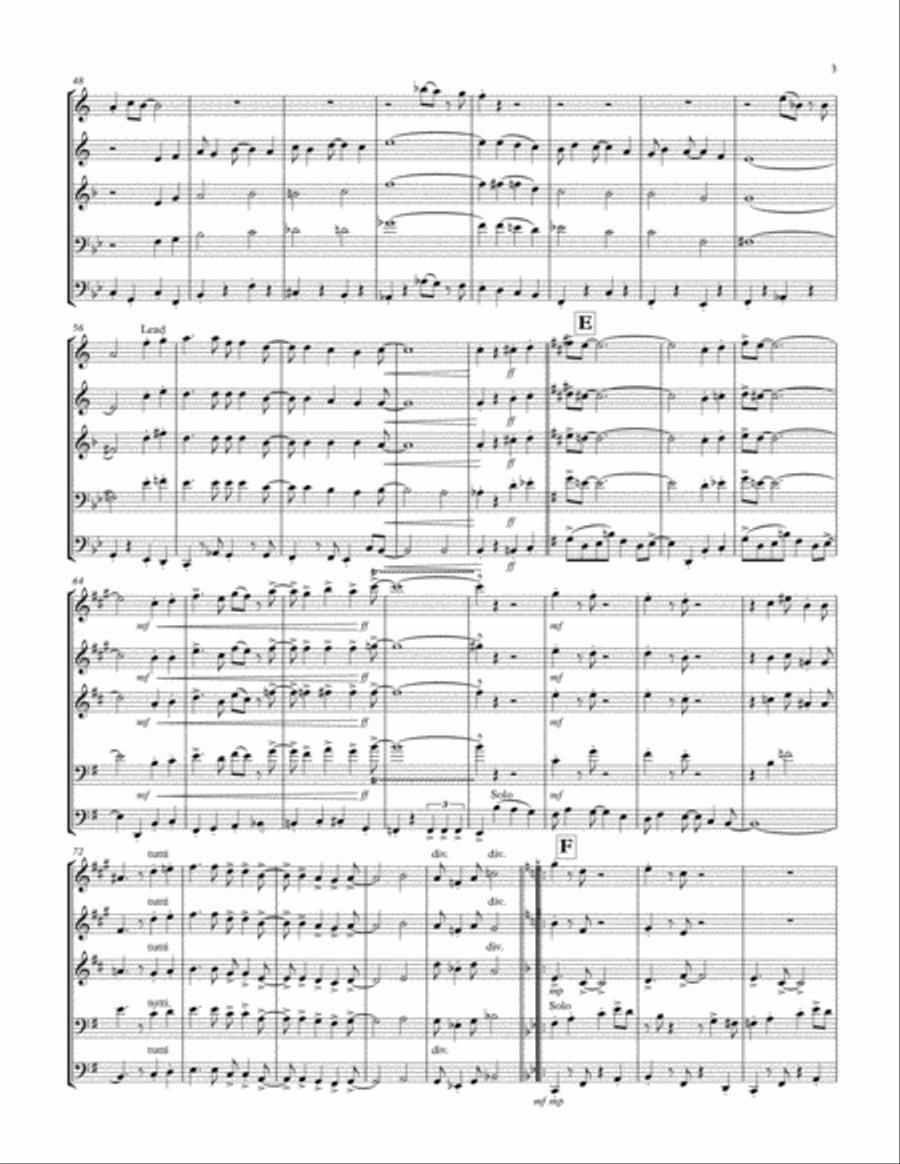 Cheek To Cheek Brass Ensemble scores gallery preview page 3