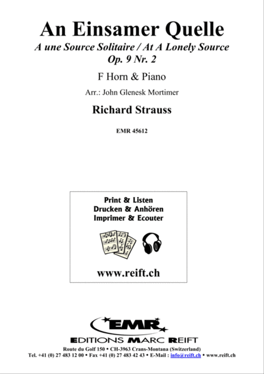 An Einsamer Quelle An Einsamer Quelle Horn scores gallery preview page 2