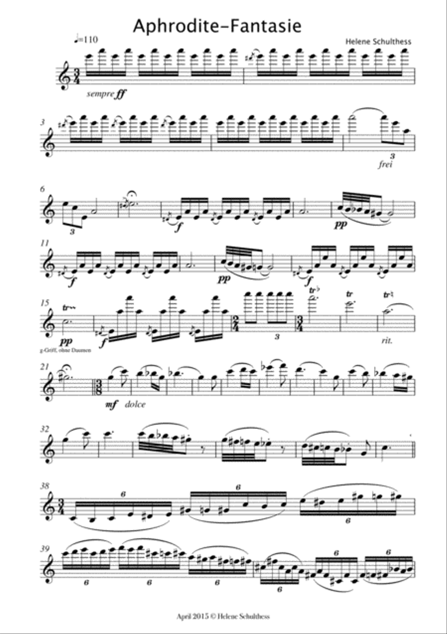 Aphrodite-Fantasy Aphrodite-Fantasy Flute Solo scores gallery preview page 2