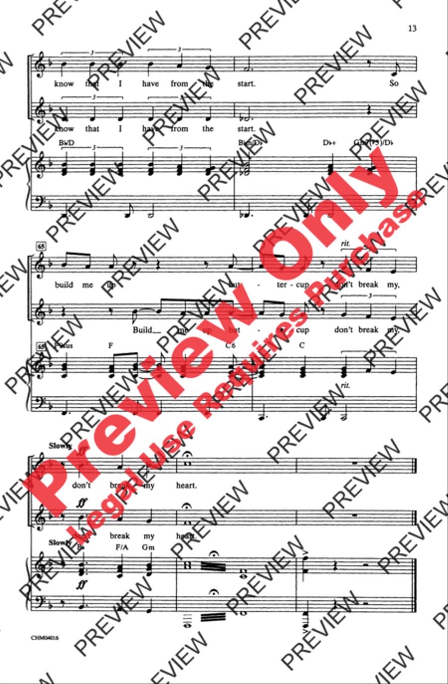 Build Me Up Buttercup 2-Part scores gallery preview page 12