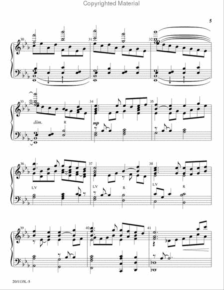 Once In Royal David's City 5-Octaves scores gallery preview page 5