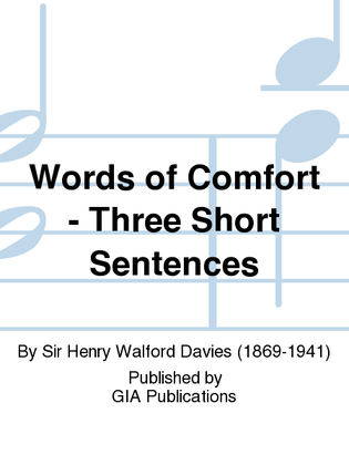 Book cover for Words of Comfort - Three Short Sentences