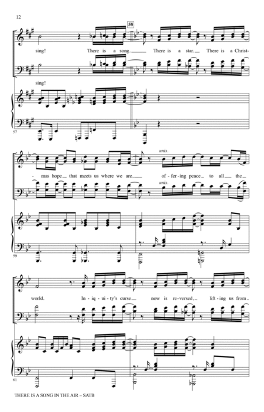 There Is A Song In The Air 4-Part scores gallery preview page 10