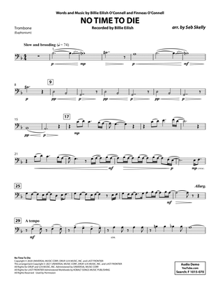 Book cover for No Time to Die (for Brass Quintet) (arr. Seb Skelly) - Trombone
