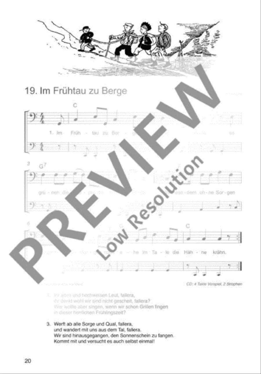 Die schönsten Volks- und Kinderlieder Cello scores gallery preview page 21