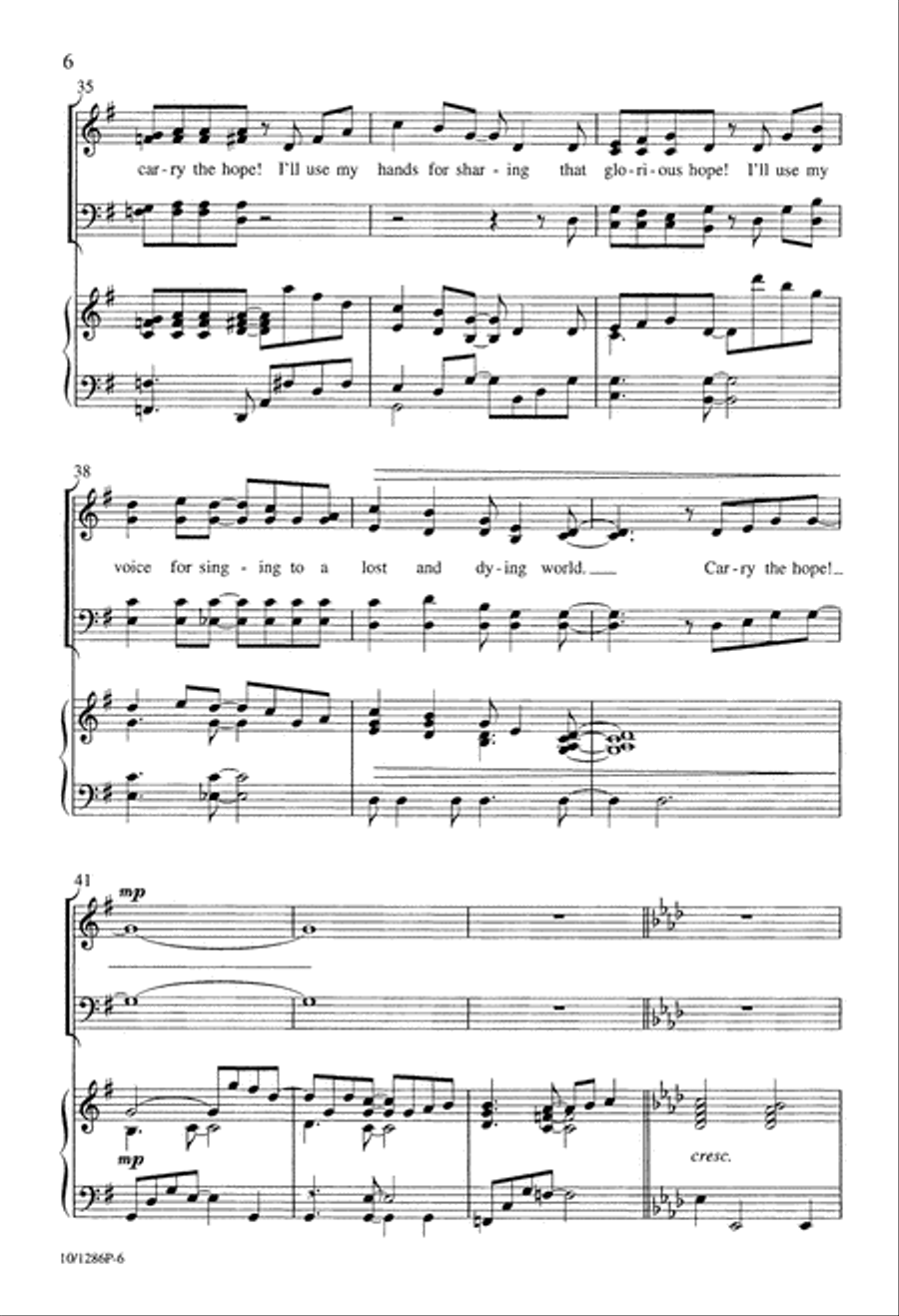 Carry the Hope 4-Part scores gallery preview page 6
