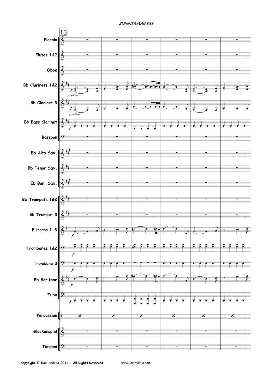 Honor March (for Concert Band) Concert Band scores gallery preview page 3