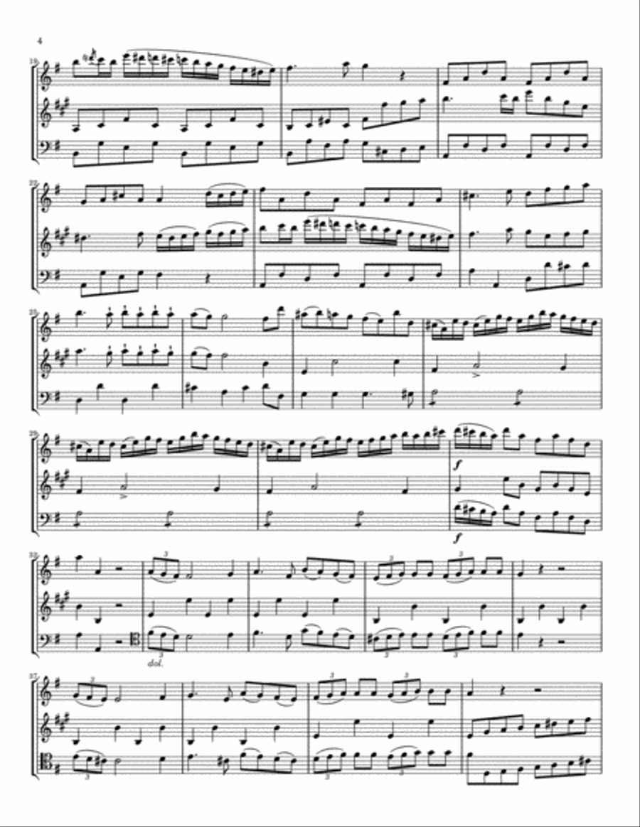Fuchs Trio in G Major for Flute, Clarinet and Bassoon, Op. 1, No. 1 Woodwind Trio scores gallery preview page 4