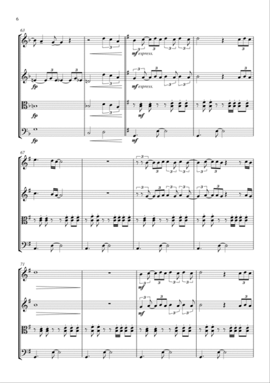 L'appuntamento (sentado A'beira Do Caminho) String Quartet scores gallery preview page 6