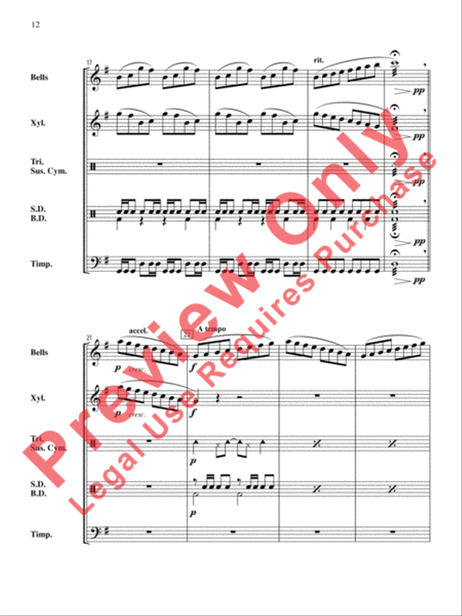 The Anthony J. Cirone Intermediate Percussion Ensemble Collection Percussion Ensemble scores gallery preview page 13