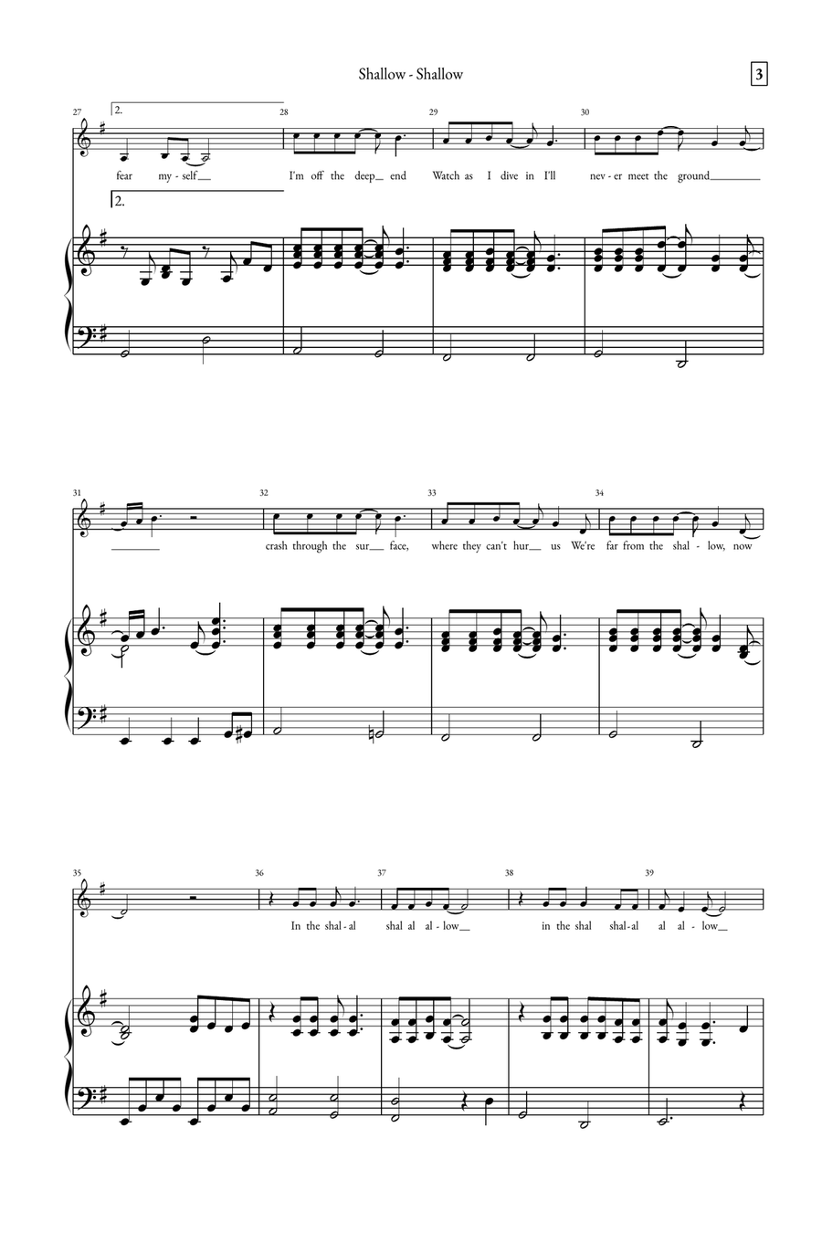 Shallow A Cappella scores gallery preview page 3