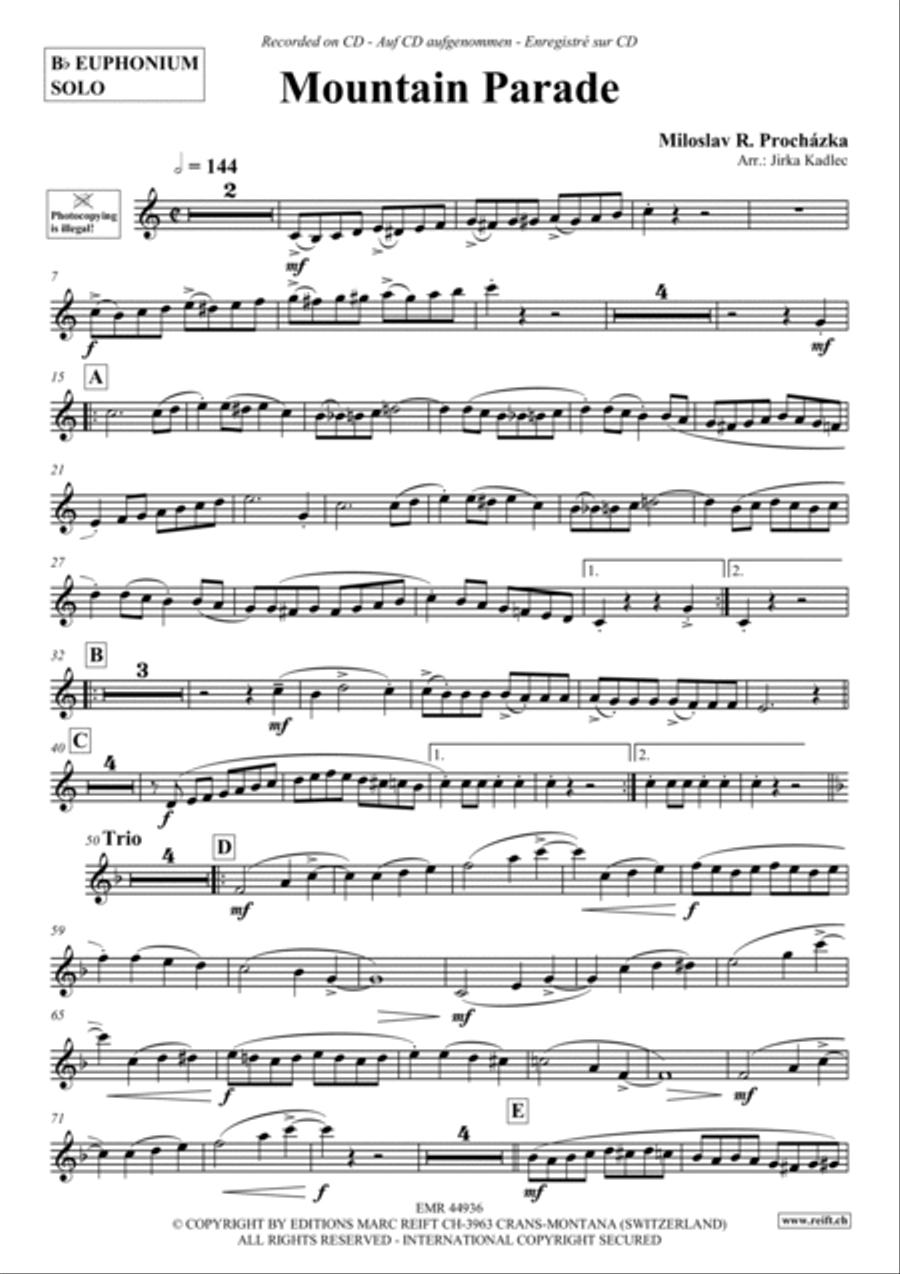 Mountain Parade Euphonium scores gallery preview page 2