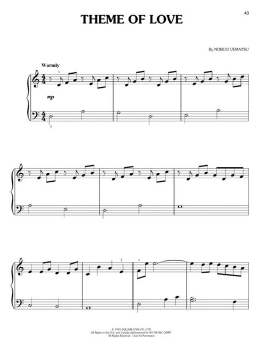 Final Fantasy Easy Piano scores gallery preview page 5