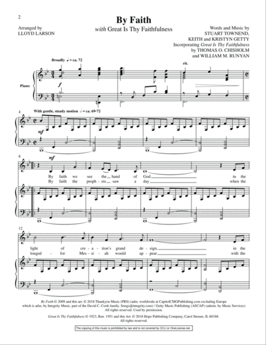 Creation Sings: Vocal Solo Settings of Keith Getty Songs-Digital Download Voice Solo scores gallery preview page 6