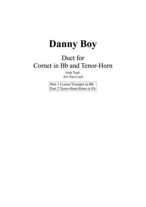 Book cover for Danny Boy. Duet for Cornet and Tenor Horn.