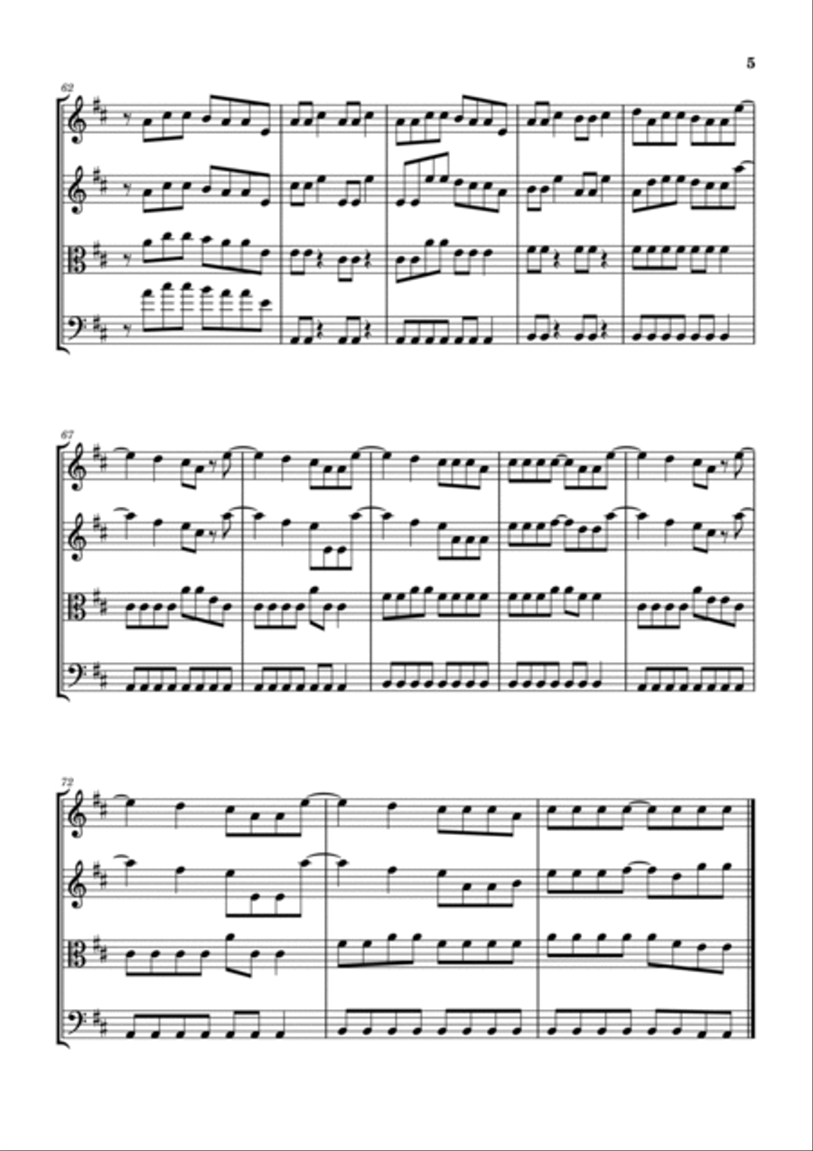 Kick Kick String Quartet scores gallery preview page 6