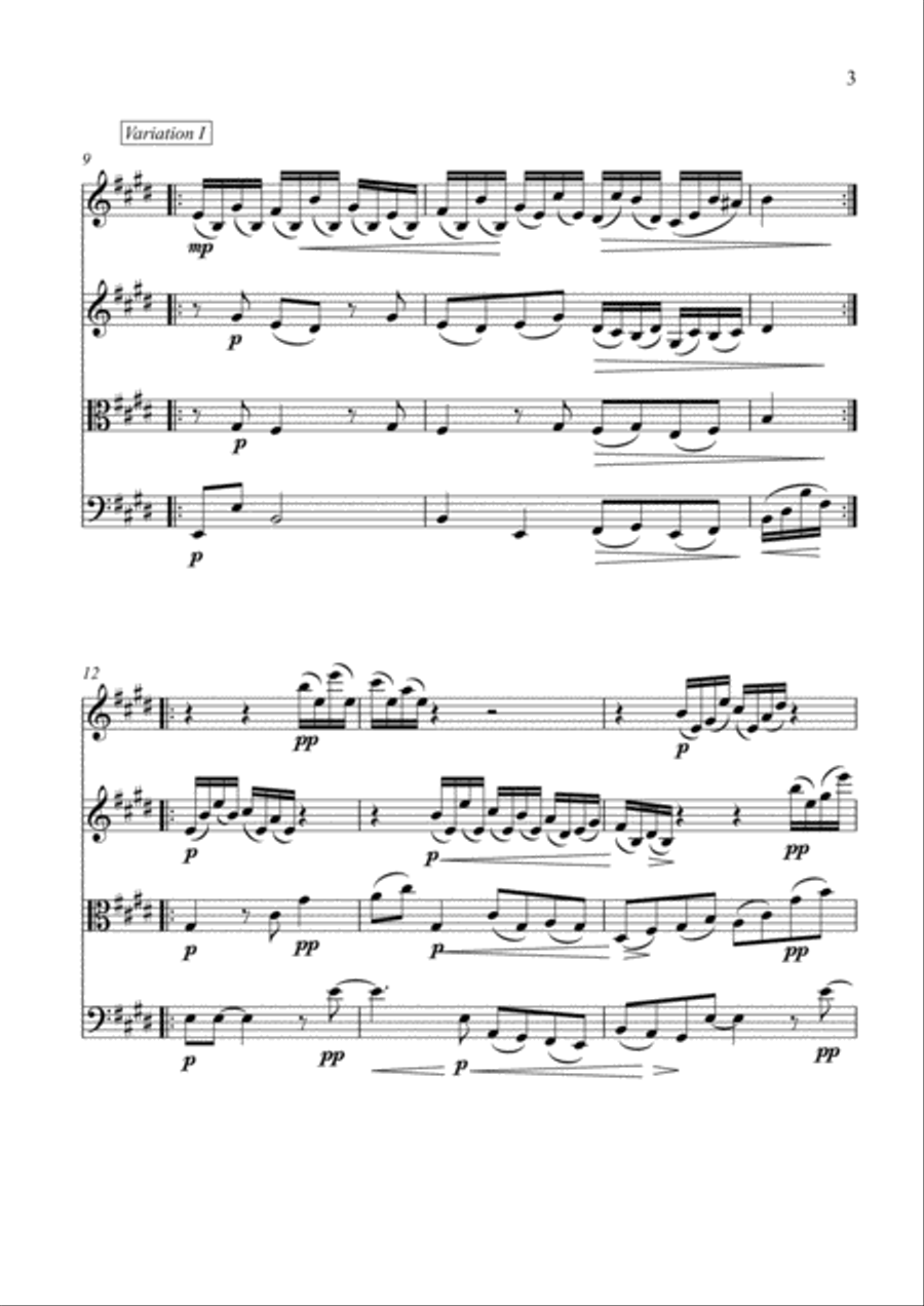 The Harmonious Blacksmith String Quartet scores gallery preview page 3