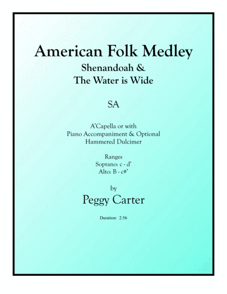 American Folk Medley (Shenandoah/The Water Is Wide) SA with Hammer Dulcimer image number null