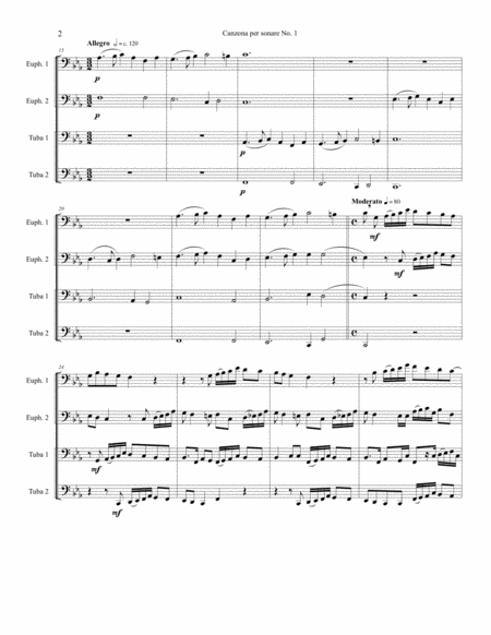 Canzona per Sonare No. 1 for tuba quartet image number null