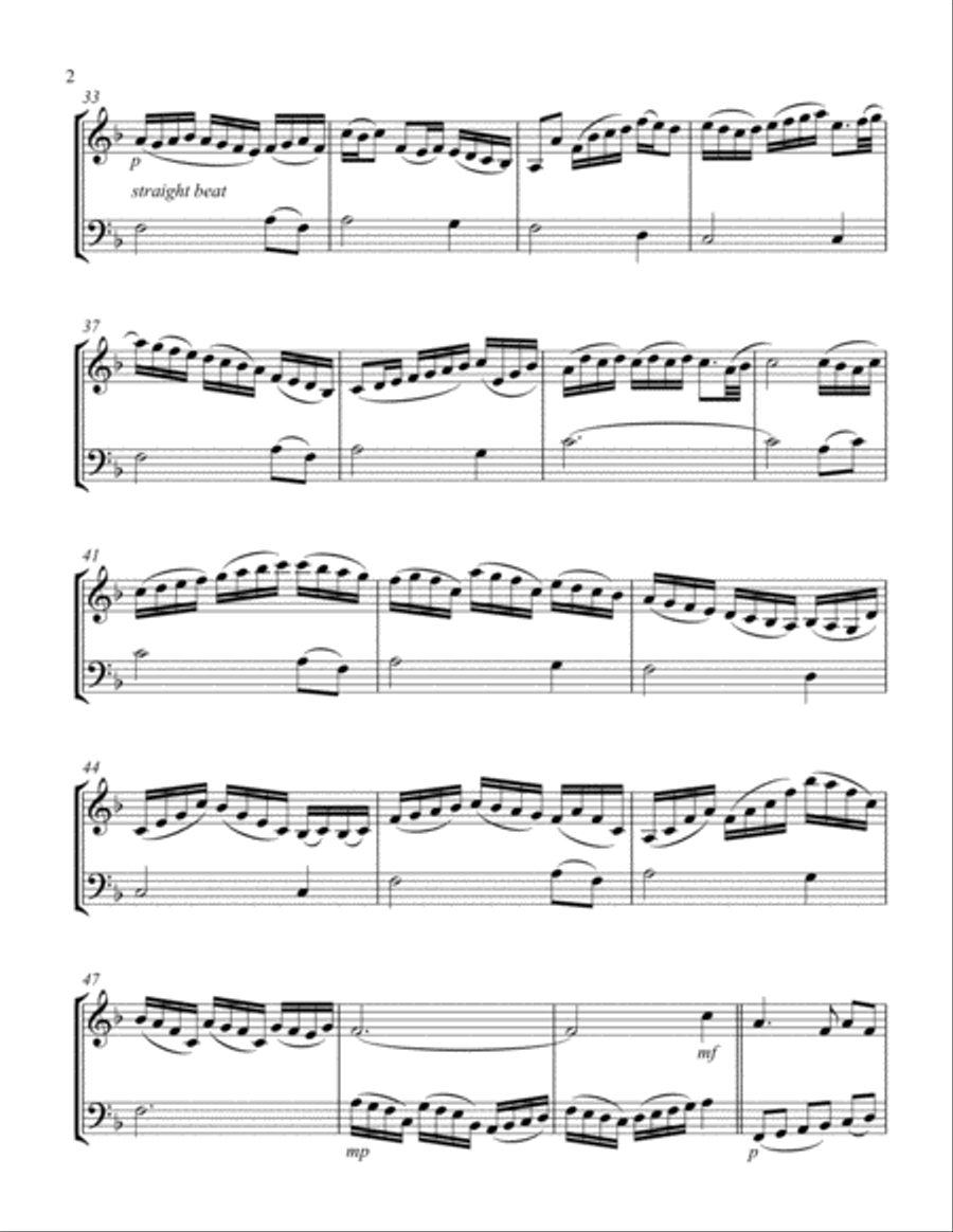 Amazing Grace Variations for vln & cello duet String Duet scores gallery preview page 2