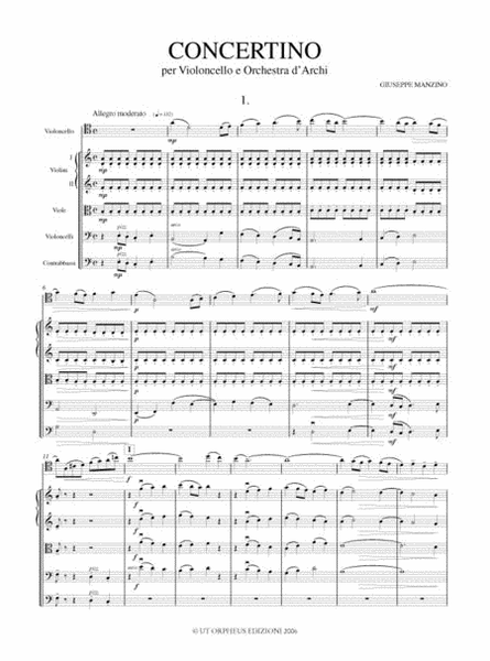 Concertino for Violoncello and String Orchestra (1956)