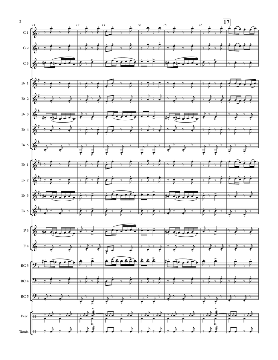 Glinka Polka - Adaptable Quintet for Winds Concert Band scores gallery preview page 2