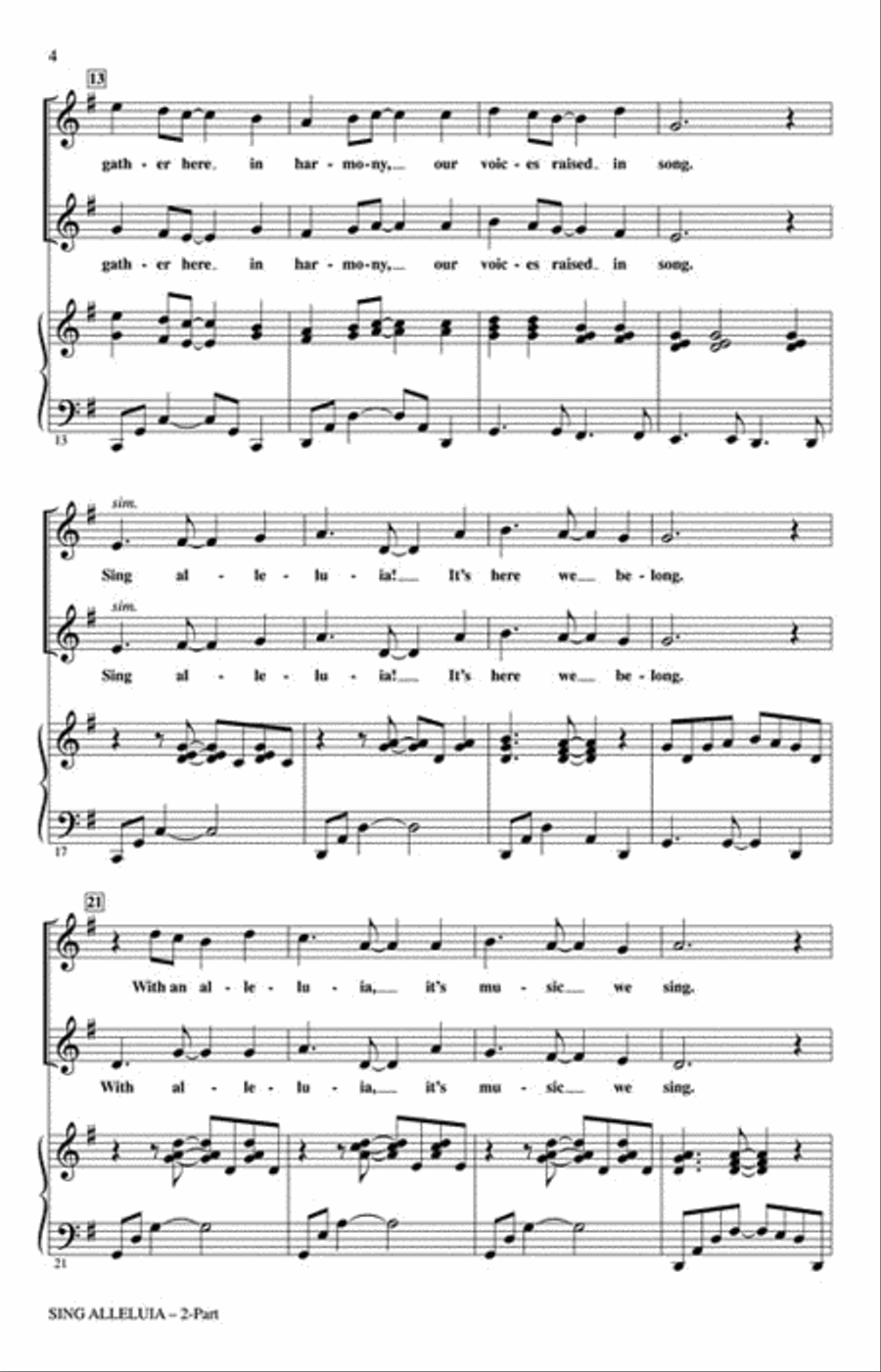 Sing Alleluia! (In Music We Belong) 2-Part scores gallery preview page 3