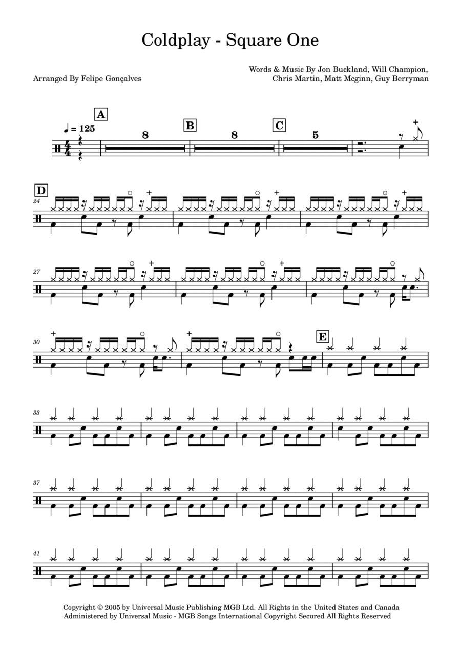 Square One Square One Drum Set scores gallery preview page 1