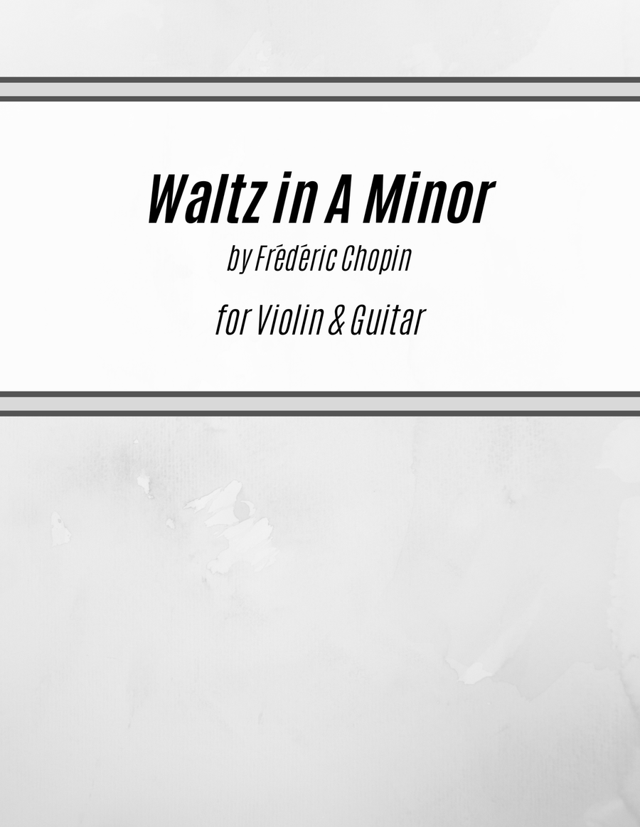 Waltz in A Minor, Op. 34 No. 2, for Violin & Guitar String Duet scores gallery preview page 1