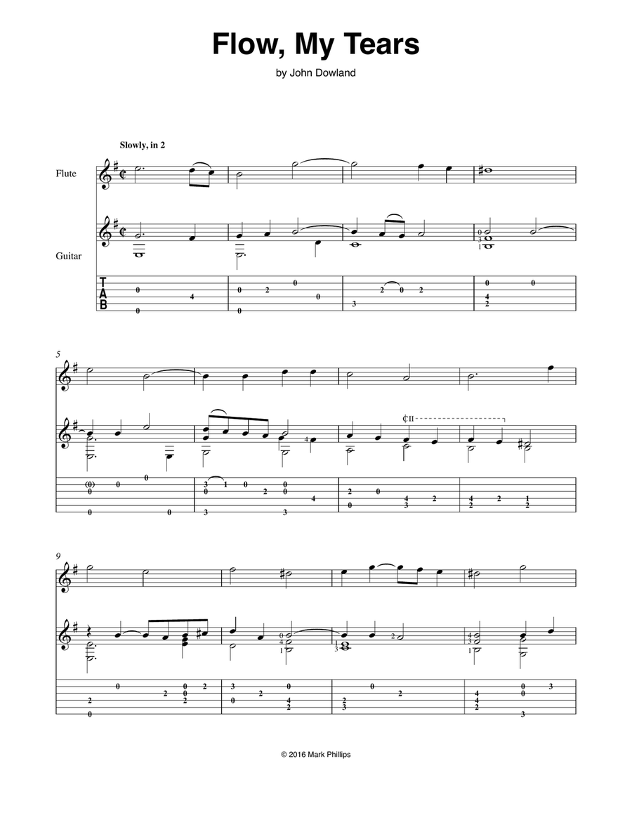 Flow, My Tears Flute scores gallery preview page 1