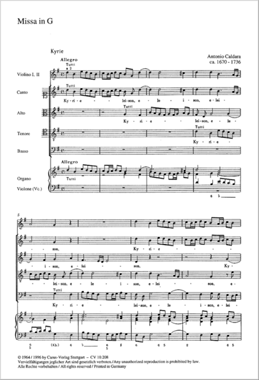 Mass in G Major 4-Part scores gallery preview page 2