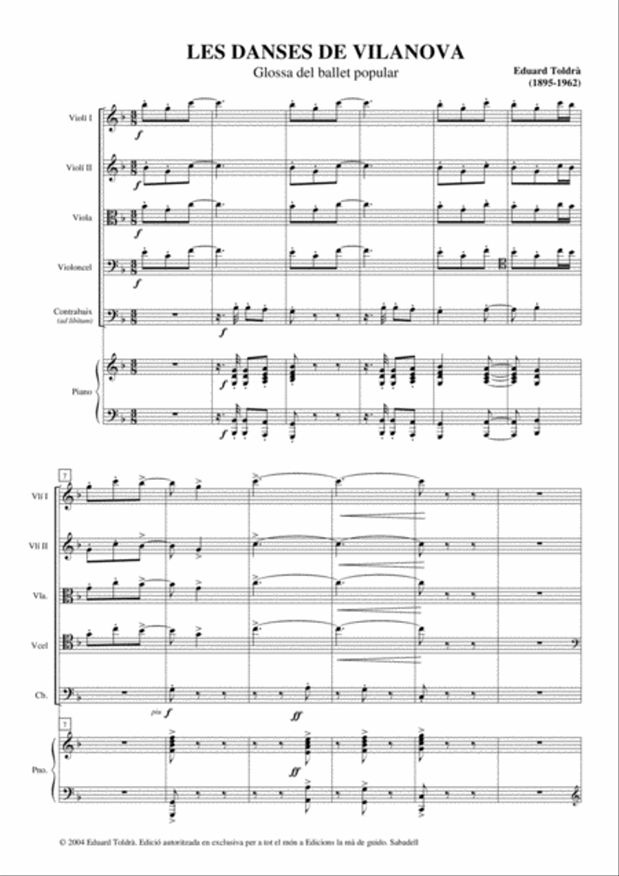 Les danses de Vilanova String Orchestra scores gallery preview page 5
