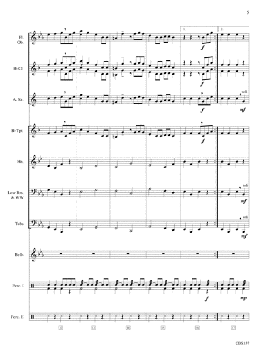 Ormond Overture Ormond Overture Concert Band scores gallery preview page 5