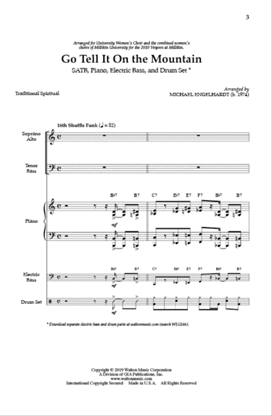 Go Tell It On the Mountain (SATB) 4-Part scores gallery preview page 2