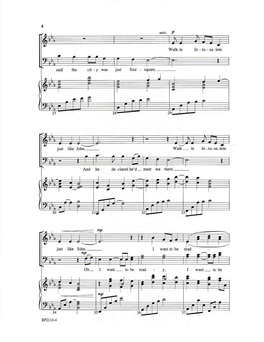 I Want to Be Ready 4-Part scores gallery preview page 4