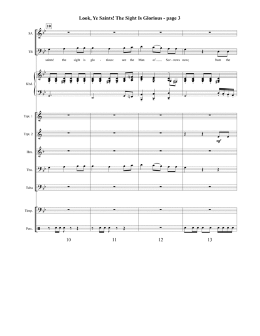 Look, Ye Saints! The Sight Is Glorious 4-Part scores gallery preview page 4