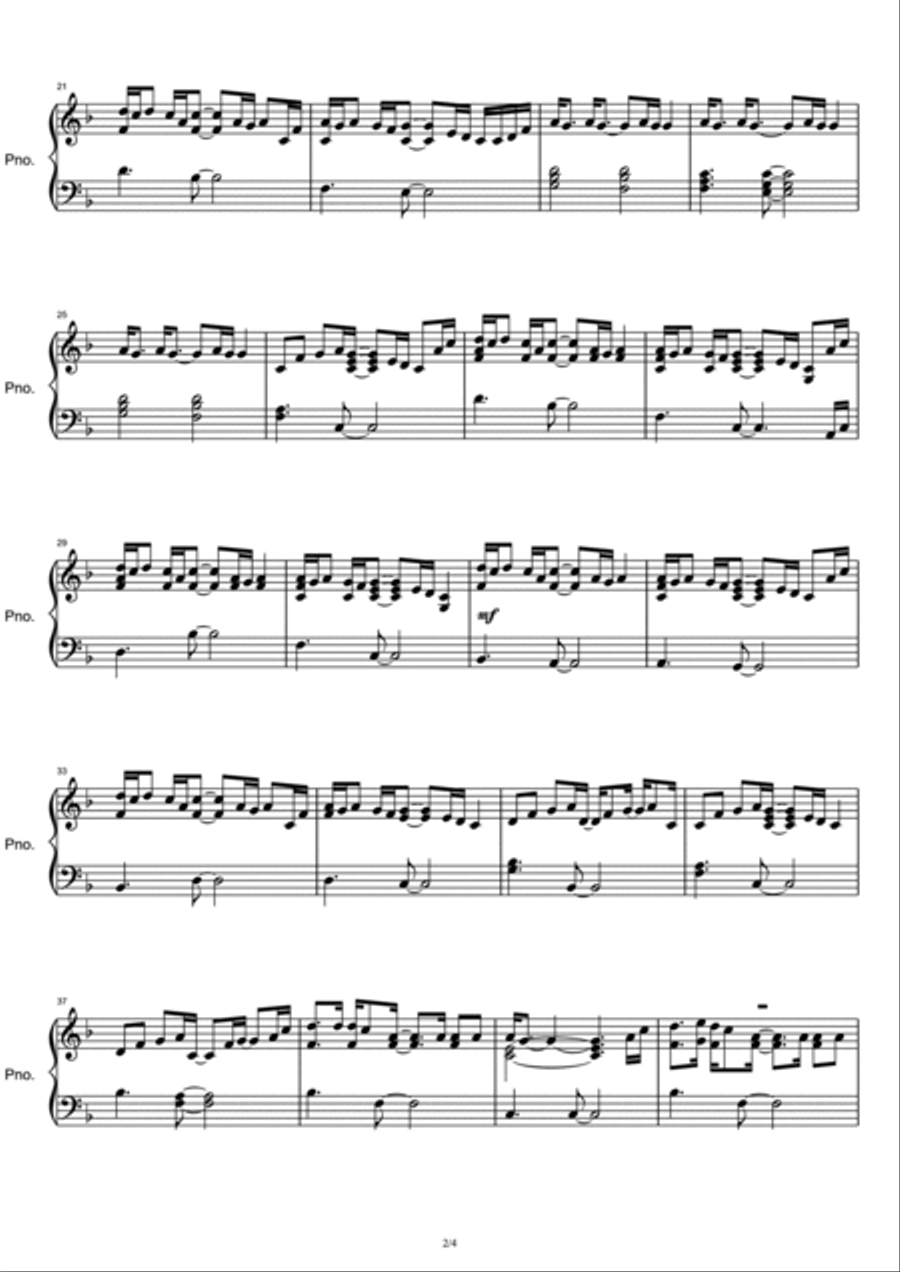 Paradise Piano Solo scores gallery preview page 2