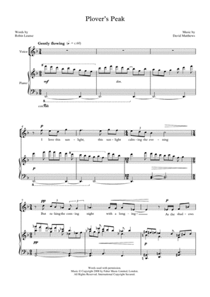 Plover's Peak (for tenor and piano)