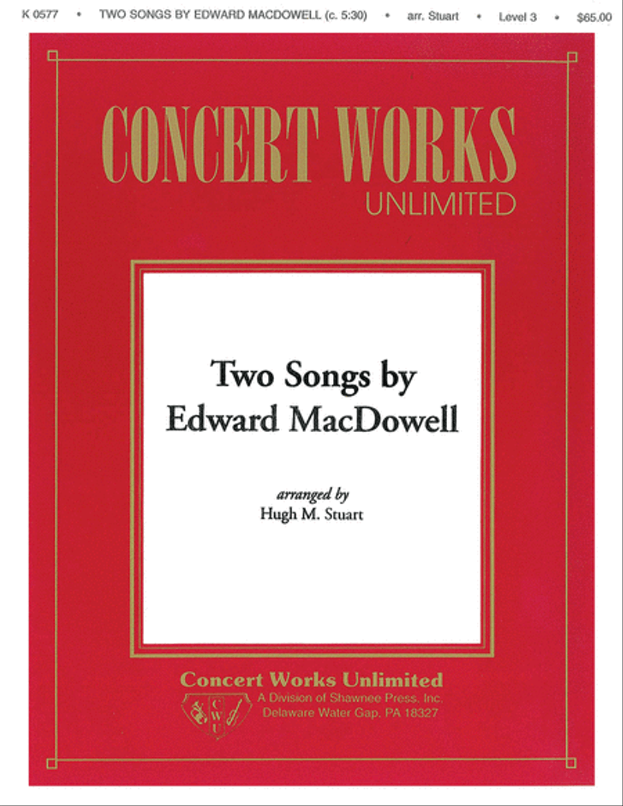 Two Songs by Edward MacDowell Concert Band scores gallery preview page 1
