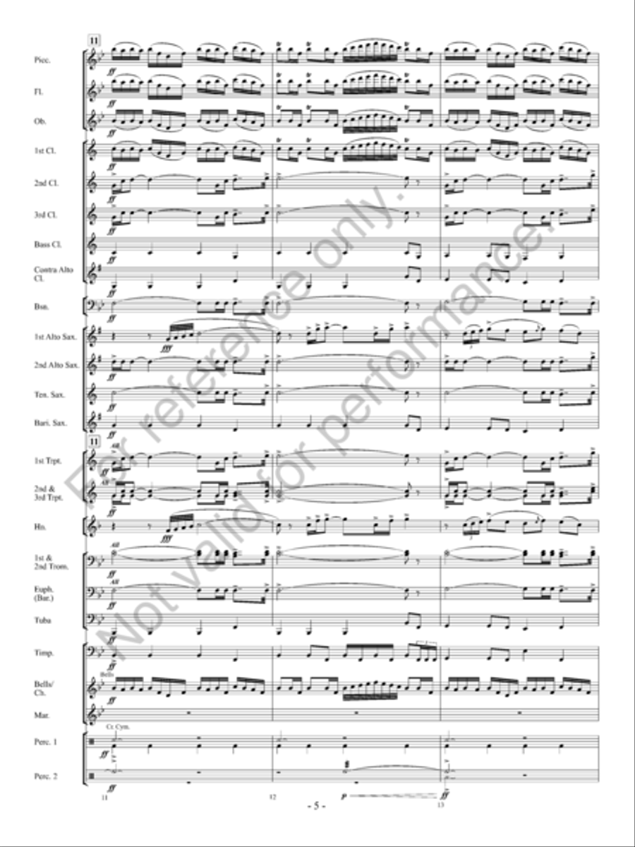 Into The Sunset Concert Band scores gallery preview page 6