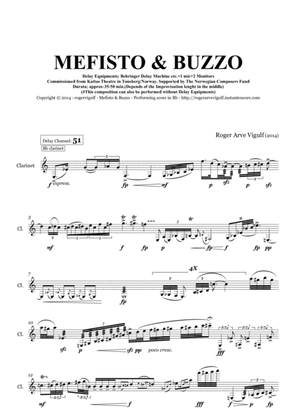 Book cover for Mefisto&Buzzo for Solo Clarinet